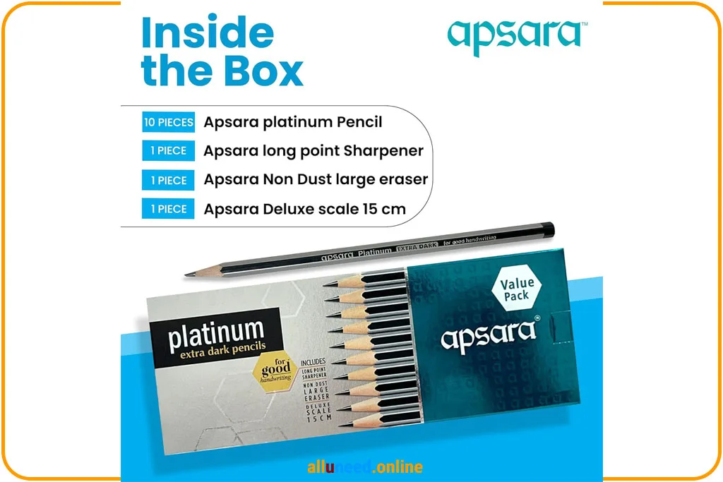 Apsara Platinum Pencil Value Pack for Smooth Dark Writing