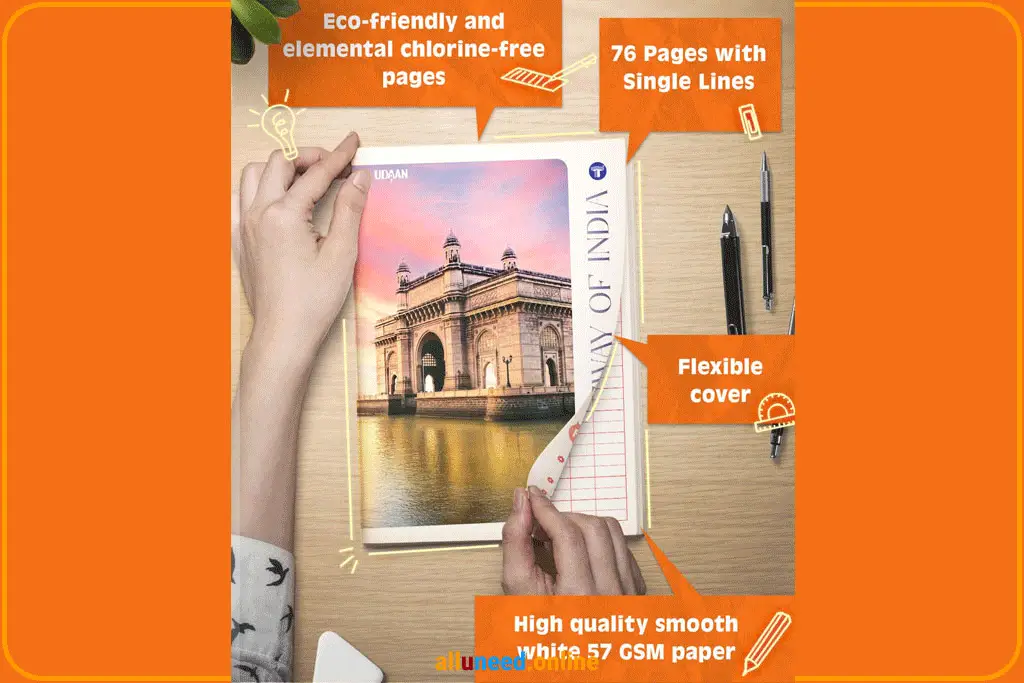 A4 Size Long Notebooks for Students School College Office
